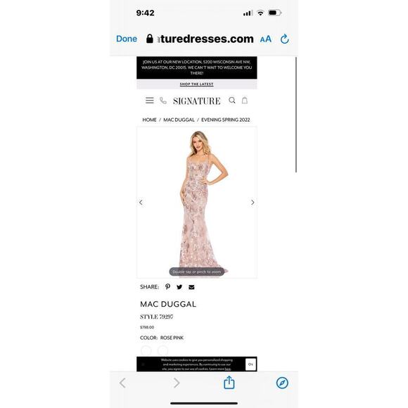 Mac Duggal Sequin Floral Corset Bodice Mesh Trumpet Gown Dress Size 10 NWT - Picture 5 of 12